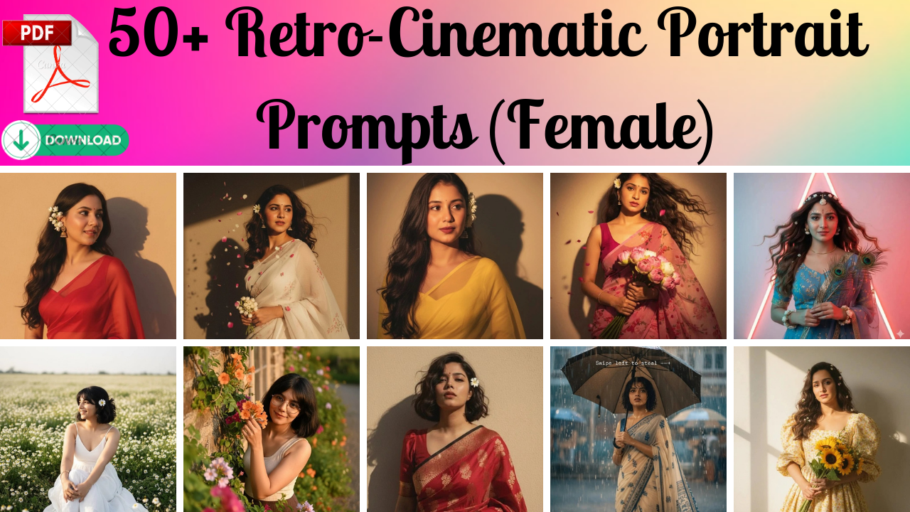 Retro-Cinematic Female Portrait Prompts